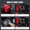 Jump Starter Power Pack, 3000A Car Battery Booster Jump Starter for 12V Vehicle, Car Jump Starter Power Bank with LED, 2 Quick Charge USB Outputs, Jump Pack with Jump Leads (10L Gas/8L Diesel)