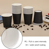 100 Pack Disposable Paper Cups, 8oz Coffee Cups for Hot and Cold Drinks, Takeaway Coffee Cups/Tea Cup/Party Cups Recyclable Cups for DIY Holiday Wedding and Party – Black