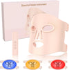 LED Face Mask - Light Therapy Mask for Acne Treatment - Red Light Therapy Mask with Individually Controlled Lights of Red/Blue/Yellow - Suitable for Travel and Home Use Anywhere