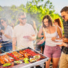 Charcoal BBQ Grill - 680x320x730mm, Large Foldable Stainless Steel Barbecue Grill for Camping, Picnic, Garden, and Outdoor Cooking
