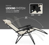 Gravity Chairs 2 Pack - Adjustable Reclining Zero Gravity Lounger for Garden & Patio - Foldable Lightweight Chairs with Ergonomic Support - Durable Textilene Fabric & Non-Slip Feet-Cream 2pk