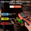 Pinless Moisture Meter MS02 Non-Destructive Wood Moisture Meter Detector with Large LCD Display, Batteries, 4 Modes Damp Meter for Wood, Firewood,Walls,Building Materials