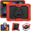 Case Compatible with iPad 10.2 inch Model 2021/2020/2019 Full Body Shockproof Protection Cover with 360 Degree Rotating Stand for iPad 9/8/7, Red