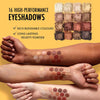 Ultimate Shadow Palette, 16 Vibrant True-To-Pan Eyeshadow Shades, Metallics, Shimmers, Colours and Nudes in Pressed Pigments, Vegan Formula, Warm Neutrals, 0.8 g