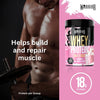 Whey Protein Powder 500g - Up to 36g* Protein per Shake – Low Sugar - Muscle Growth and Recovery Drink - Amazing Taste - 20 Servings - GMP Certified (Strawberry Milkshake)