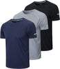 3 Pack T Shirts Men Breathable Sport Shirts Men Cool Dry Running Tops Short Sleeve Gym Tops Athletic for Men