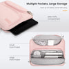 9-11 Inch Tablet Sleeve Bag, Fits iPad Air 5/4th 10.9, iPad Pro 11 Inch, iPad 9/8th 10.2, iPad 10th 10.9, Tab S8/S9 11",Waterproof Polyester Bag with Double Pockets,Retractable Handle, Pink