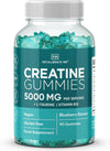 RM Creatine Gummies 5000 mg Max for Men & Women – Blueberry Flavour – Creatine Monohydrate with L-Taurine & Vitamin B12 for Energy, Strength & Muscle Recovery – Vegan, Halal, Gluten Free