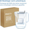 Style Water Filter Jug Grey (2.4L) Half Year Pack incl. 6x MAXTRA PRO All-in-1 cartridge - fridge-fitting design jug with smart LED-LTI and Flip-Lid - now in sustainable Smart Box packaging