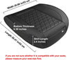 1 Pair Luxury PU Leather Front Car Seat Covers for Seat Bottoms, Universal Fit 90% of Cars, Triangle Quilting Design, 53 × 52 cm (Black)