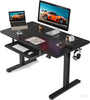 Black Height Adjustable Electric Standing Desk with Keyboard Tray, 150 x 60 cm Sit Stand up Desk