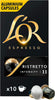 Espresso Ristretto Coffee Pods x10 Intensity 11 (Pack of 10, Total 100 Capsules)