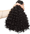 8 Inch Afro Drawstring Ponytail Kinky Curly Scrunchie Hair Bun Clip In Ponytail Extensions For Women Curly Hair Bun Hair Pieces Curly Drawstring Ponytail - Dark Black