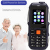 Mini Seniors Dual SIM Dual Standby Unlocked Cell Phone, 1.8in Screen Rich Functions Noise Free Elderly Phone with Strong Flashlight Big Battery(Blue)