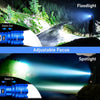 Torch Rechargeable, 500000 Lumens Torches LED Super Bright Flashlight, Adjustable Focus, 5 Modes, 5000 mAh Long Lasting, IP67 Waterproof, Smart Digital Display for Camping, Power Cuts,Emergency
