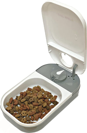 C100 Single Meal Automatic Pet Feeder for Cats and Small Dogs (no ice pack),White