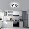 LED Ceiling Lights, 2 Squares Flush Mount Ceiling Lighting, 32W Black and White Ceiling Light Fitting for Bedroom Kitchen Hallway Dining Room Cool White 6500K