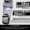 2.0 Vortex Blender Shaker Bottle Upto 828 ml | No Blending Ball or Whisk | USA Made | Portable Pre Workout Whey Protein Drink Shaker Cup | Mixes Cocktails Smoothies Shakes | Top Rack Safe