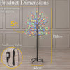 Cherry Blossom Tree 150 LED Light Up Indoor Outdoor Christmas Decoration 150cm / 5ft (Multi Coloured)