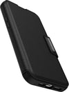 Strada Case for iPhone 15 Pro Max for MagSafe, Shockproof, Drop proof, Premium Leather Protective Folio with Two Card Holders, 3x Tested to Military Standard, Black