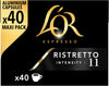 Espresso Ristretto Coffee Pods x40 Intensity 11 (Pack of 5, Total 200 Capsules)