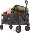 Festival Camping Trolley Cart with Wheels Folding Garden Beach Wagon Foldable Pull along Trolley 100KG Trailer Collapsible with Removable Fabric for Picnic Transport Outdoor