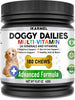 Doggy Dailies | Vitamins Supplements For Dogs | Skin & Coat | Probiotics + Joint Support 24 Vitamins & Minerals puppy to Senior Multivitamin