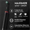 Pro 3 Electric Toothbrushes For Adults, Gifts For Women / Men, 1 Cross Action Toothbrush Head & Travel Case, 3 Modes with Teeth Whitening, 2 Pin UK Plug, 3500, Black, Oral B