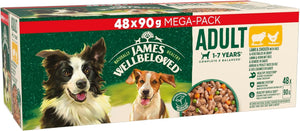 Adult Dog Food with Lamb in Gravy Pouch 48 x 90 g