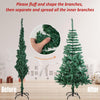 4ft Christmas Tree with Lights, Artificial Green Xmas Tree with Metal Stand, Indoor and Outdoor Holiday Decoration, Energy Saving, Easy Assembly