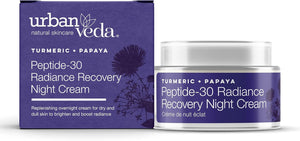 Peptide-30 Radiance Night Cream | For Dry, Dull and Dehydrated Skin | Peptide and Turmerone | Night Moisturiser | Anti Aging Face Cream | Collagen Face Cream | Vitamin C Glow | 50 ML