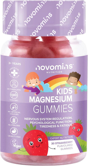 Kids Magnesium Gummies – Vegan - 1 Month Supply – Childrens Supplements – 30 Chewable Vitamins – 455 Mg Magnesium Citrate Providing 50 mg Magnesium- by