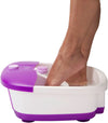 Sensio Spa Foot Spa Massager Pedicure Bath Nine accessories Pamper Your Feet with Heat Bubbles and Massaging Tools All In One Home Salon Therapeutic Massage Tub Pedicure Set White Purple