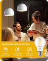 6 Pack E27 Dimmable LED Edison Bulbs, E27 LED Bulbs Large Edison Screw, 60W Incandescent Bulb Equivalent, 2700K Warm White, 6.5W, Flicker Free Energy Saving Bulbs for Chandelier Table Lamp