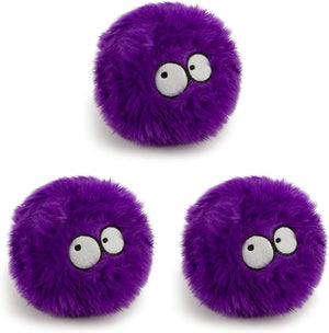 Moonmoon Quaker Pet Products FurBallz With Chew Guard Large-Purple (Pack of 3)