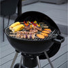 Portable Charcoal BBQ Round Kettle 47.5 cm, Adjustable Vent, Integrated Thermometer, Charcoal Barbecue, Stand & 2 Wheels with Chrome Grill, GFKTBBQ, 60x51x90
