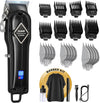 Hair Clippers for Men - Cordless Professional Barber Clipper Hair Cutting Kit with 11 Guide Combs for Haircut, Trimming & Grooming (Black)