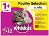 Whiskas Pouch 1+ Poultry In Jelly 85g 12 Pack x 4 -Total 48