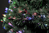 2Ft/60cm Fibre Optic Christmas Multicolour Changing LED Decorations-Pre-Lit Green Artificial Xmas Tree Colourful Lights, PVC, 2ft