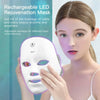 Red Light Therapy Mask LED USB charged Cordless 7 Colours Face Mask Red Green Blue & More Wireless Rechargeable Infared for Skin Tightening, Acne Treatment, Anti-aging Smooth Wrinkles Fine Lines