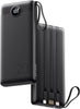 Power Bank with Built-in Cables,20000mAh Portable Charger Fast Charging PD 20W QC Quick Charge USB C Battery Pack with 4 Outputs & 2 Inputs Compatible with Smartphones Tablets