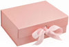 Magnetic Gift Box, Large Premium Gift Box, Box and Ribbon for Gifts, Presents, Weddings, Party, Birthday, Size 31 x 22 x 10cm COME WITH MATCHING GIFT BAG. (Pink)