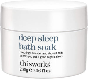 Deep Sleep Bath Soak, 200 g - Luxury Bath Salts Infused with Lavender, Camomile and Vetivert Essential Oils - Relaxing Bath Salt to Unwind Before Sleep