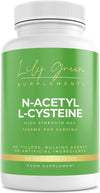 Lily Green | N-Acetyl L-Cysteine NAC 1200mg per Serving | 90 Vegan Capsules | Antioxidant & Detox Support | High Strength N-Acetyl-Cysteine | No Artificial Additives | Made in UK