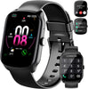 Smart Watch for Men Women Answer/Make Calls, 1.95" Curved Screen Smartwatch with Heart Rate Sleep Monitor, Fitness Watch with 110+ Sports Modes, IP68 Waterproof Fitness Tracker for iOS/Android, Black