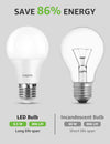 E27 Screw Bulb, Cool White 6500K, 60W Equivalent E27 LED Bulb, 8.5W 806lm Edison Screw Bulb, GLS Energy Saving E27 LED Light Bulbs, Non-dimmable, Pack of 6