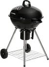 Portable Charcoal BBQ Round Kettle 47.5 cm, Adjustable Vent, Integrated Thermometer, Charcoal Barbecue, Stand & 2 Wheels with Chrome Grill, GFKTBBQ, 60x51x90