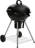 Portable Charcoal BBQ Round Kettle 47.5 cm, Adjustable Vent, Integrated Thermometer, Charcoal Barbecue, Stand & 2 Wheels with Chrome Grill, GFKTBBQ, 60x51x90