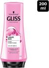 Schwarzkopf Gliss Liquid Silk Gloss Conditioner, with Keratin, Multipack 6 x 200 ml