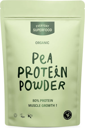 Organic Pea Protein Powder 1kg, 80% Protein, Unflavoured, Vegan & Kosher